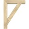 Ekena Millwork Traditional Block Rough Sawn Bracket w/ Offset Brace, Douglas Fir, 6"W x 24"D x 32"H BKT0604X24X32TRA05RDF - alternate 3